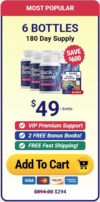 Buy BackBiome 6 bottles — best value pack